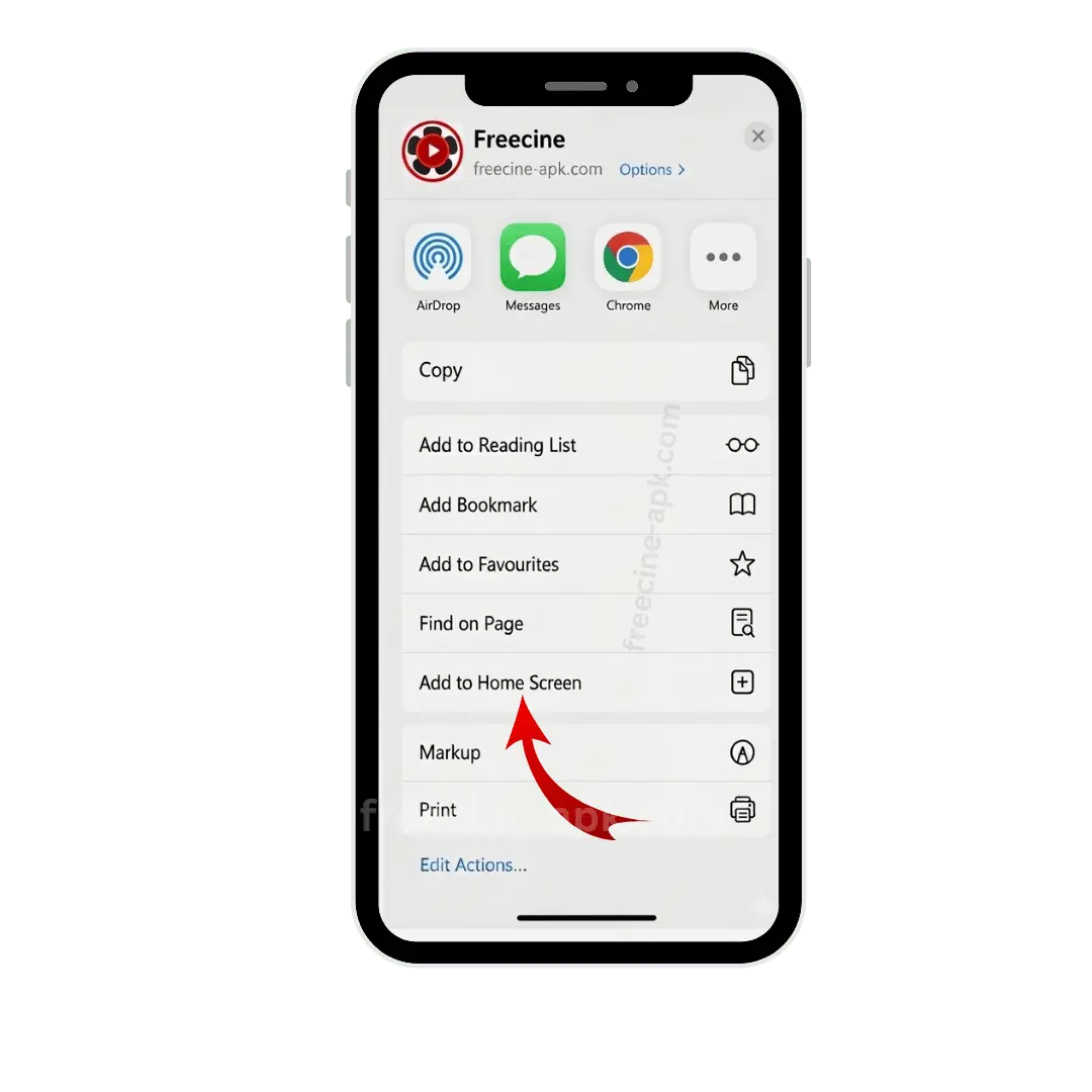 Opção Adicionar à Tela de Início Safari no iOS - Instalação de PWA no iPhone passo a passo